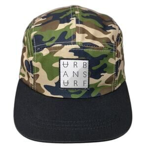 Urban Surf Strapback 5 Panel Cap Multi One Size Adjustable Outdoor Camouflage